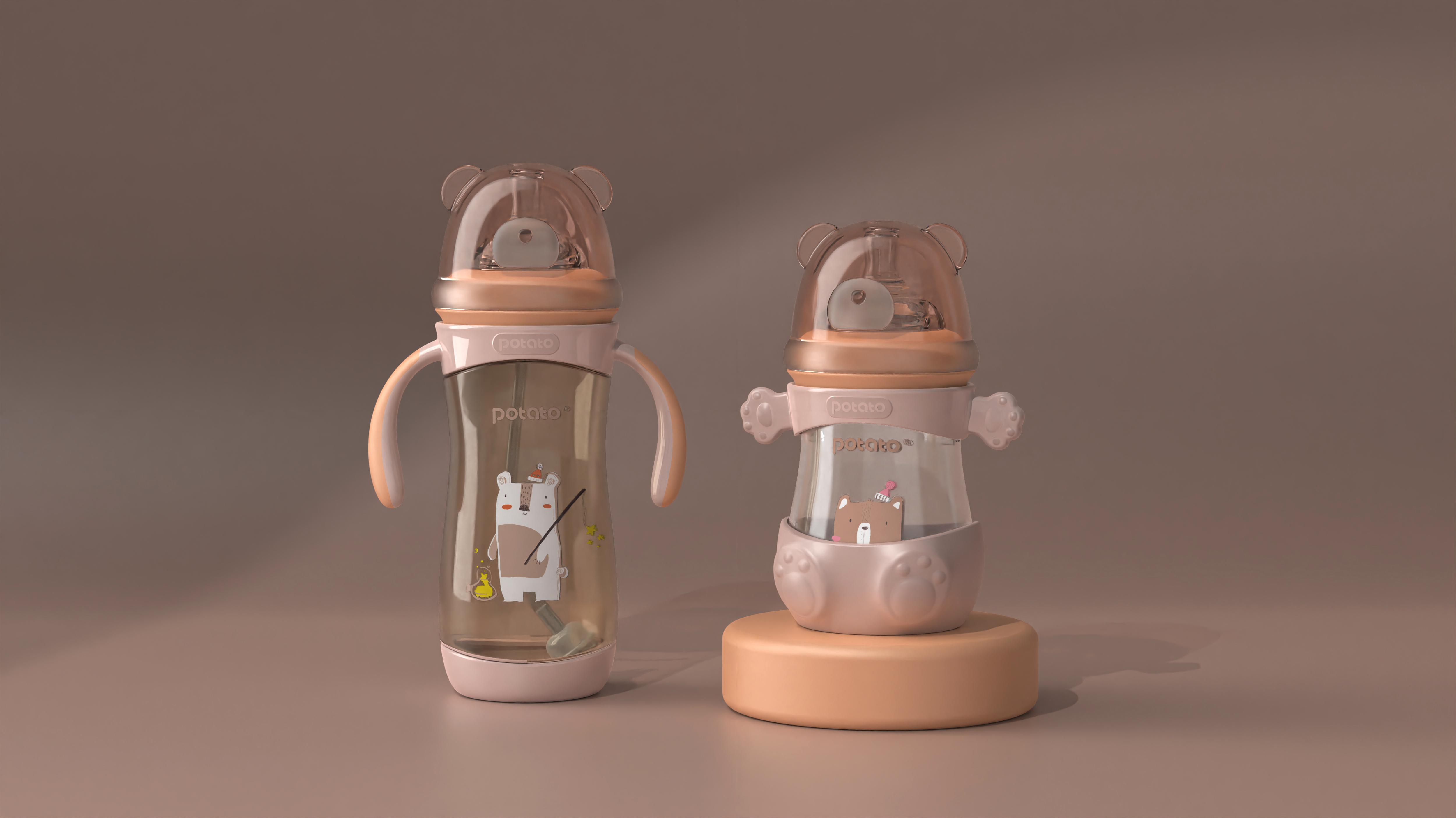 objectification of person，feeding bottle，Little bear，