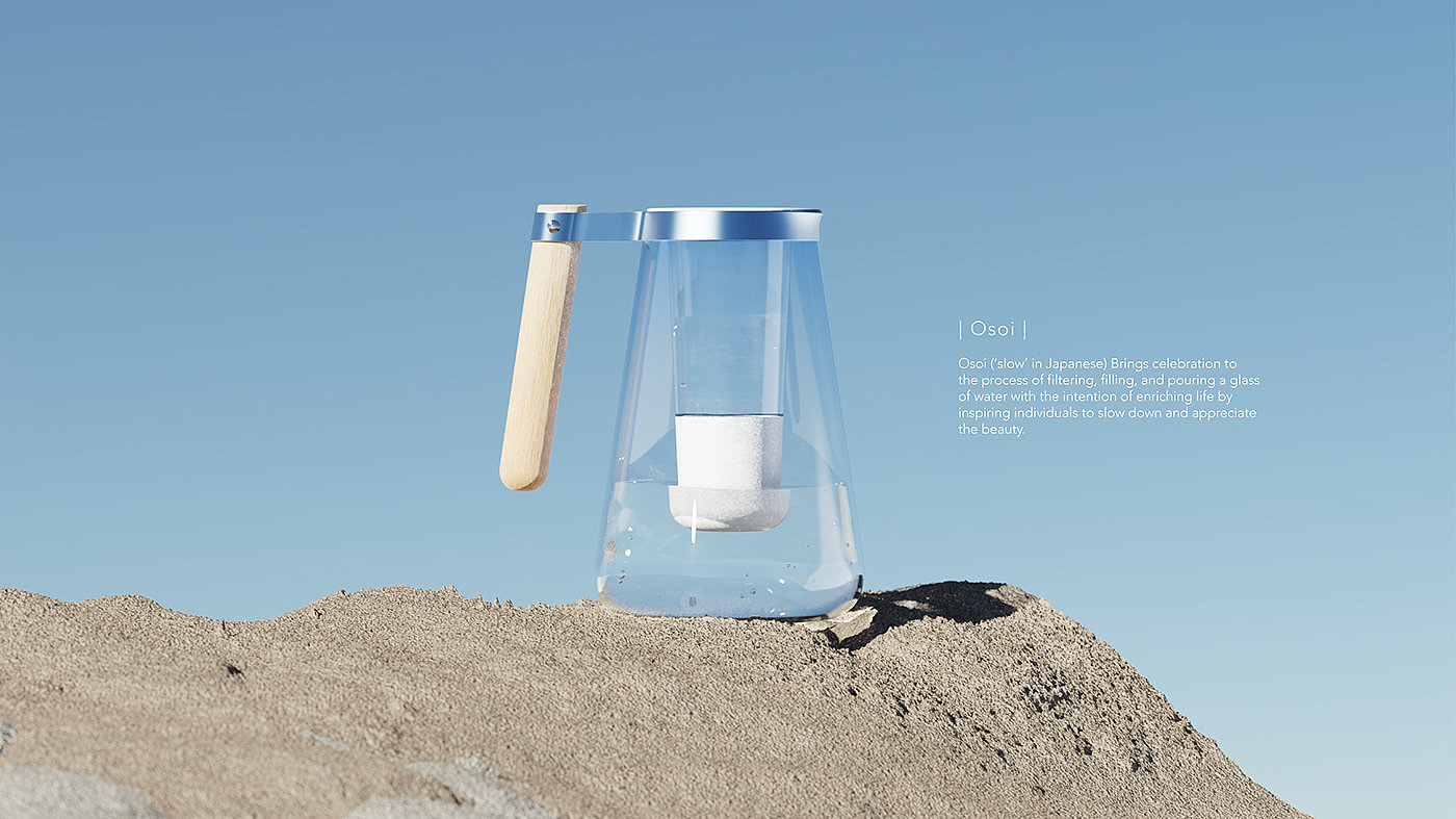 3D modeling，Cold water cup，Render，conceptual design，