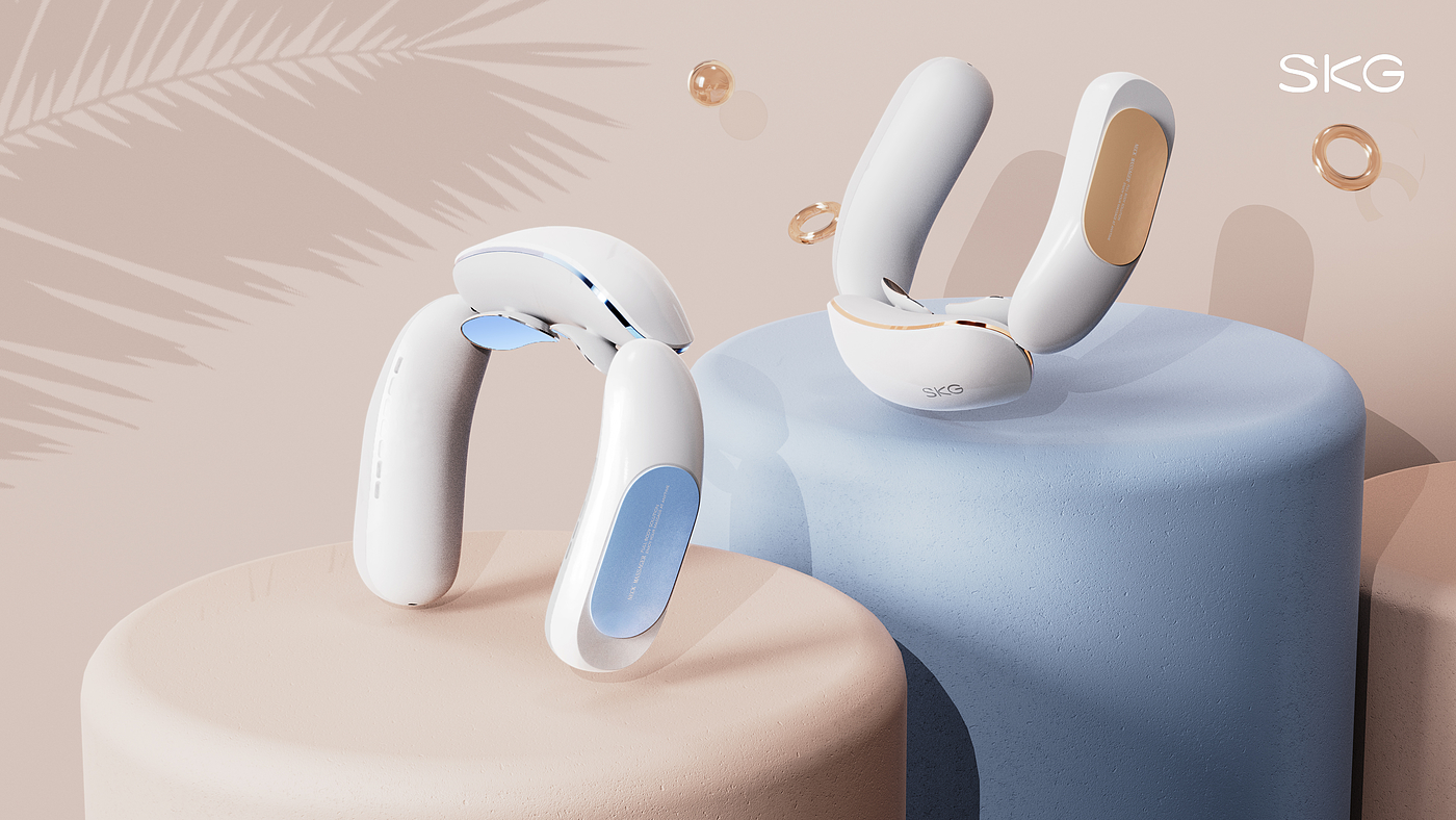 Neck massage instrument，industrial design，appearance，