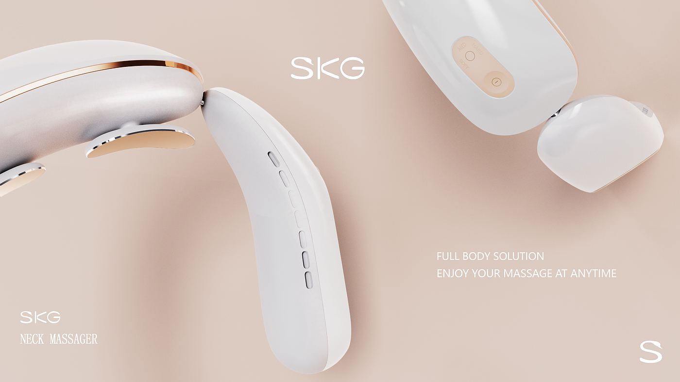 Neck massage instrument，industrial design，appearance，