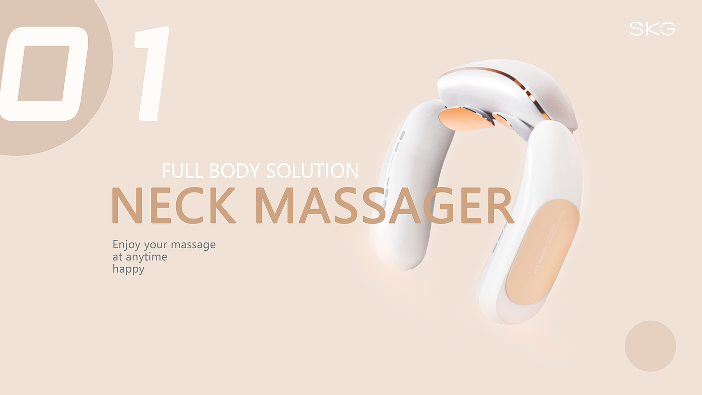 Neck massage instrument，industrial design，appearance，