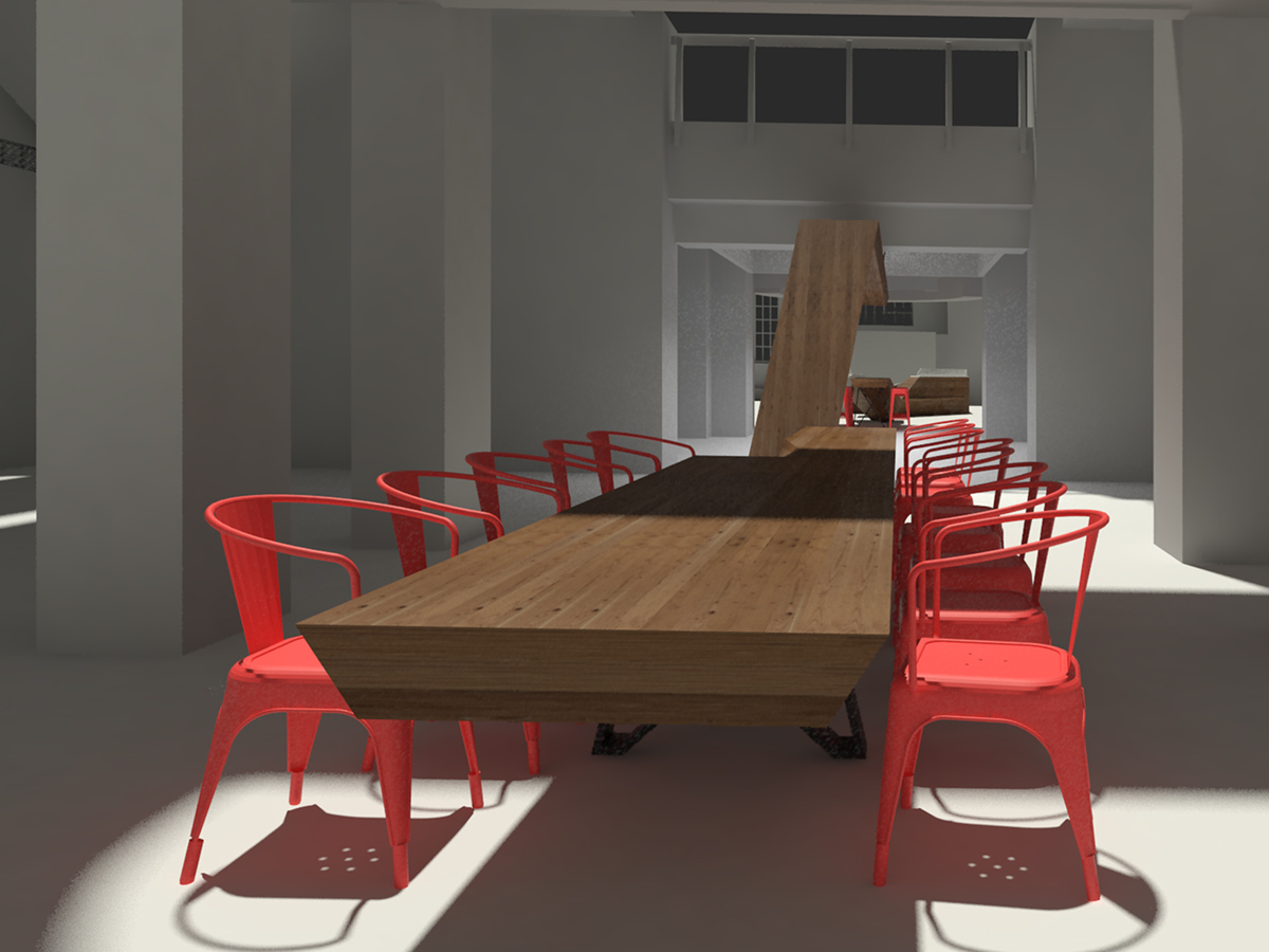 furniture，Home Furnishing，public space ，woodiness，geometry，