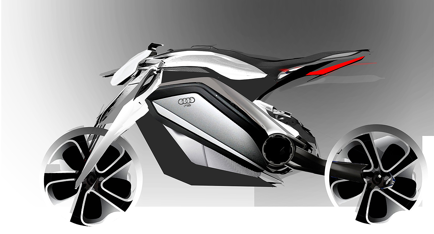 Reprint，traffic，Motorcycle，audi，conceptual design，