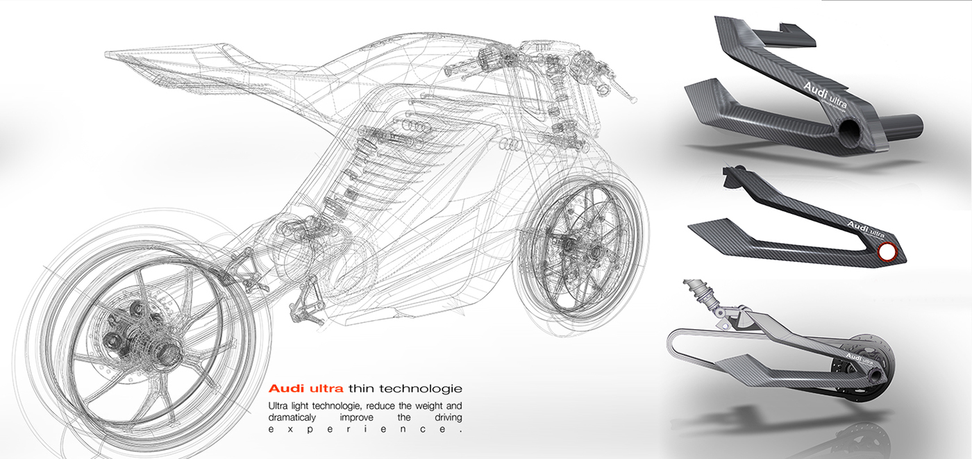 Reprint，traffic，Motorcycle，audi，conceptual design，
