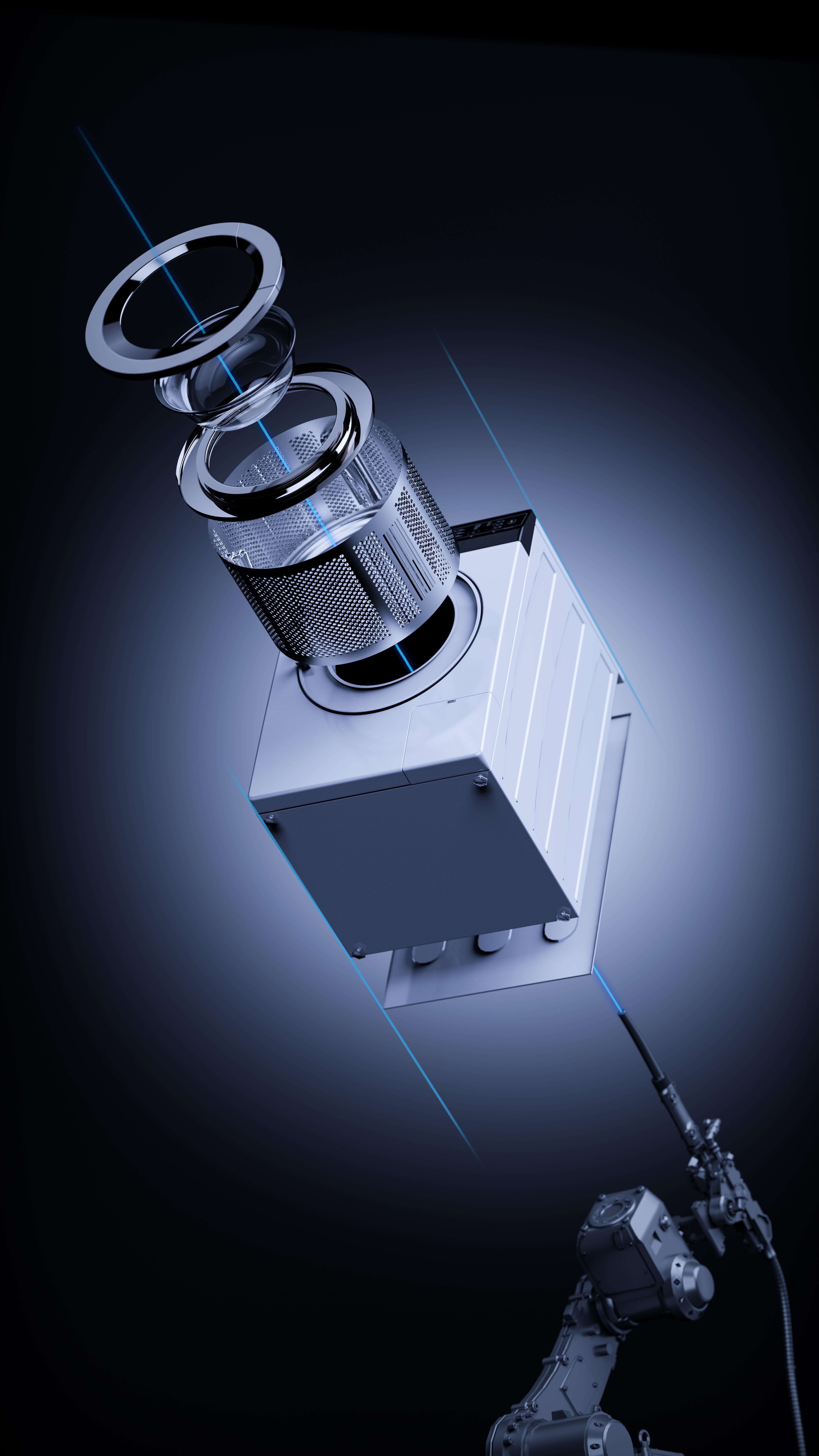 Washing machine，Render，household electrical appliances，