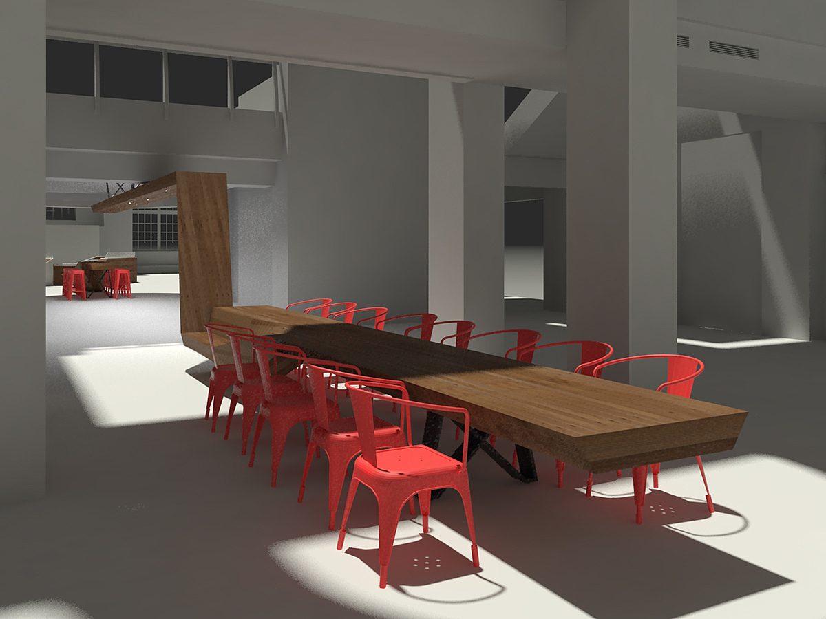 furniture，Home Furnishing，public space ，woodiness，geometry，