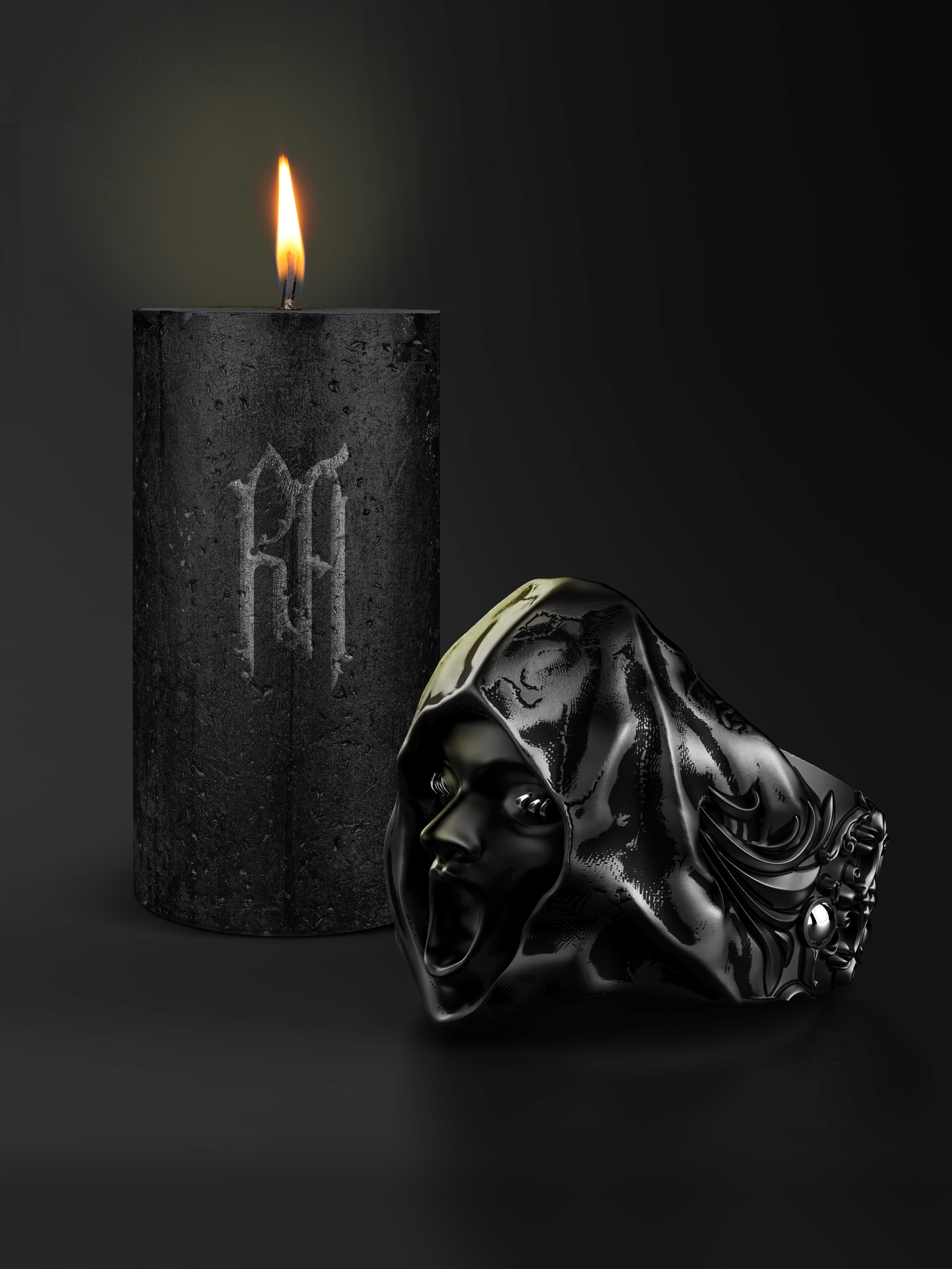 gothic，Ring design，ornaments，Ring，Diablo system，Dark style，