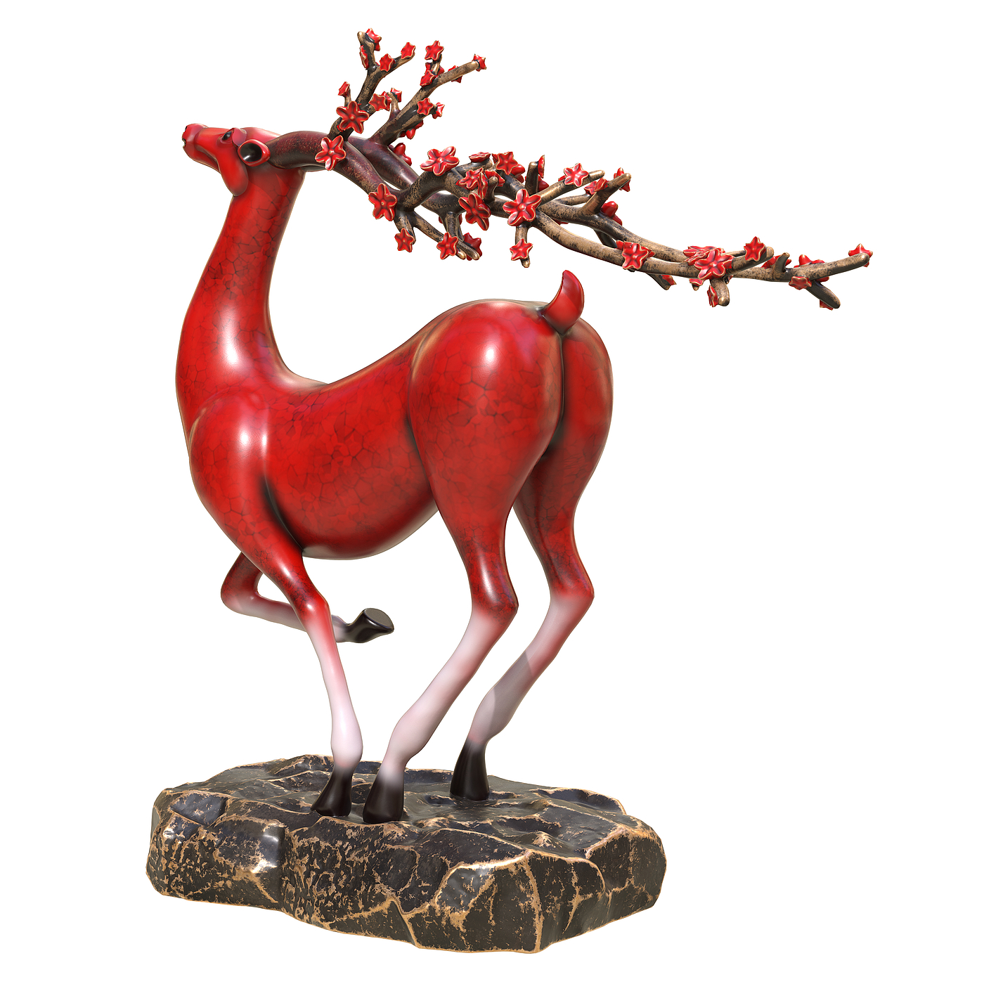 Sika deer，Arts and Crafts，ornament，product design，originality，Modeling rendering animation，furniture，Sculpture，