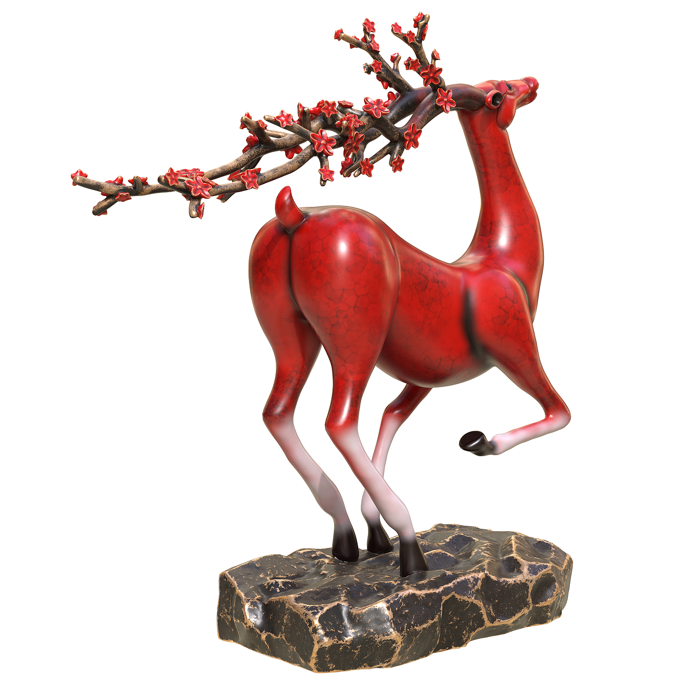 Sika deer，Arts and Crafts，ornament，product design，originality，Modeling rendering animation，furniture，Sculpture，