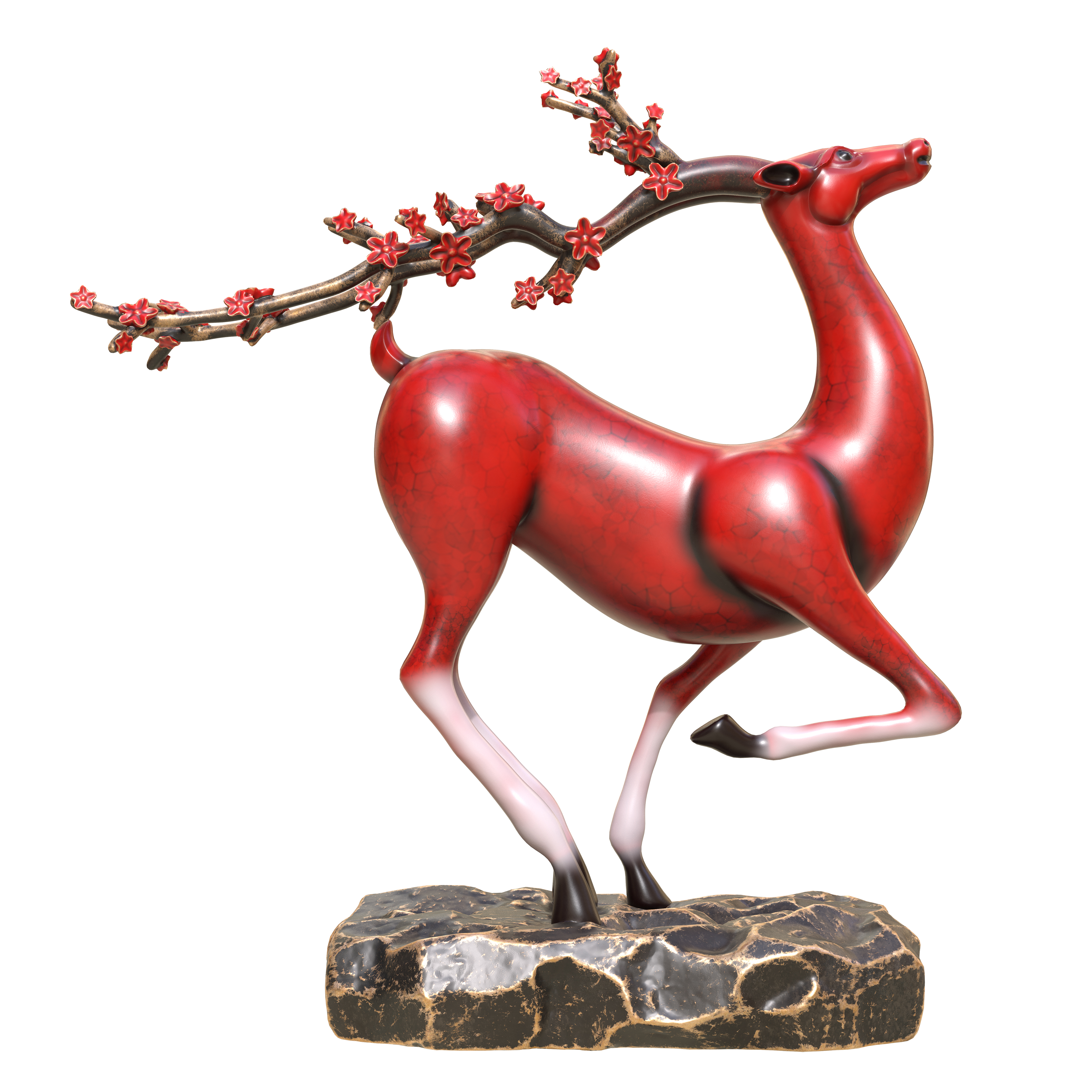 Sika deer，Arts and Crafts，ornament，product design，originality，Modeling rendering animation，furniture，Sculpture，