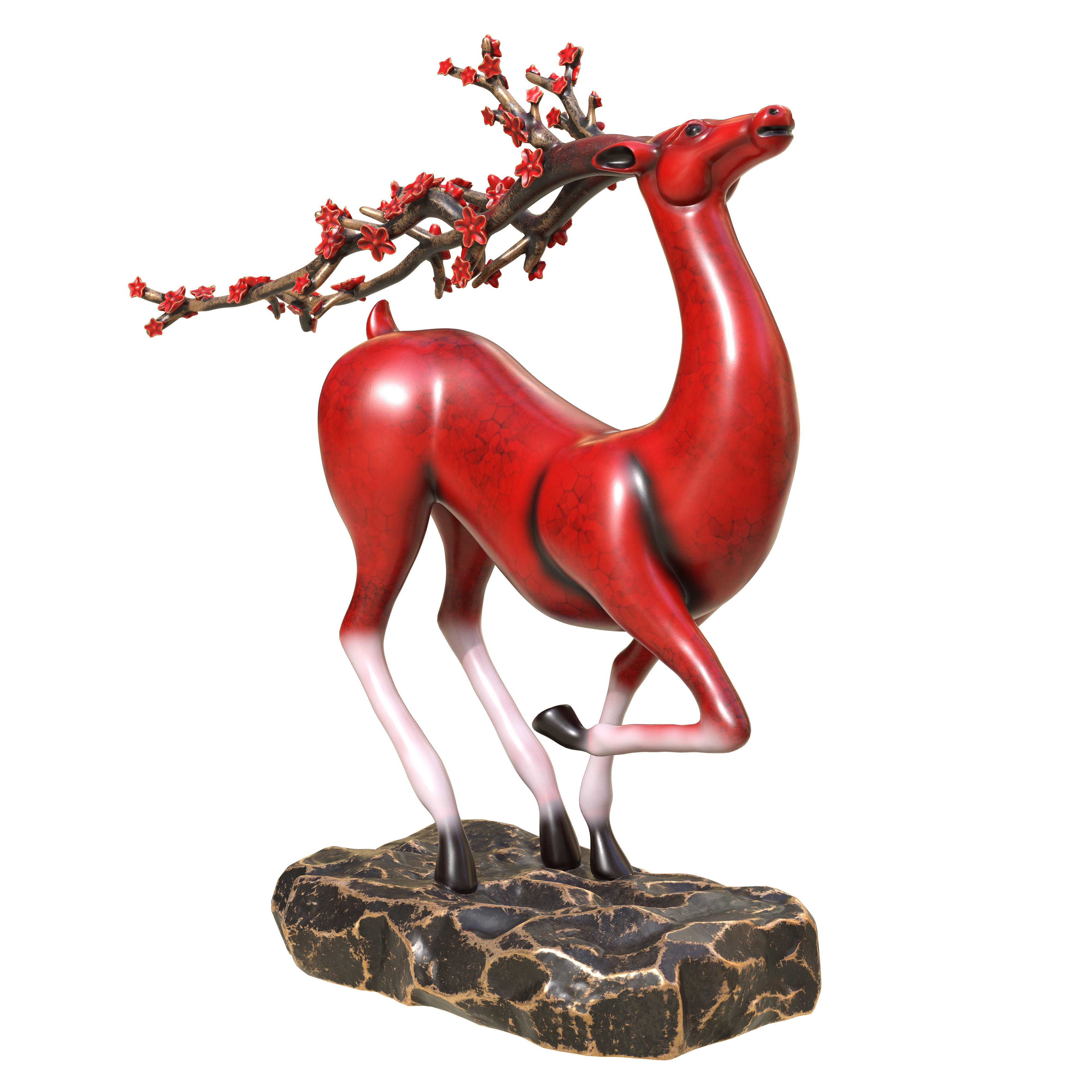 Sika deer，Arts and Crafts，ornament，product design，originality，Modeling rendering animation，furniture，Sculpture，