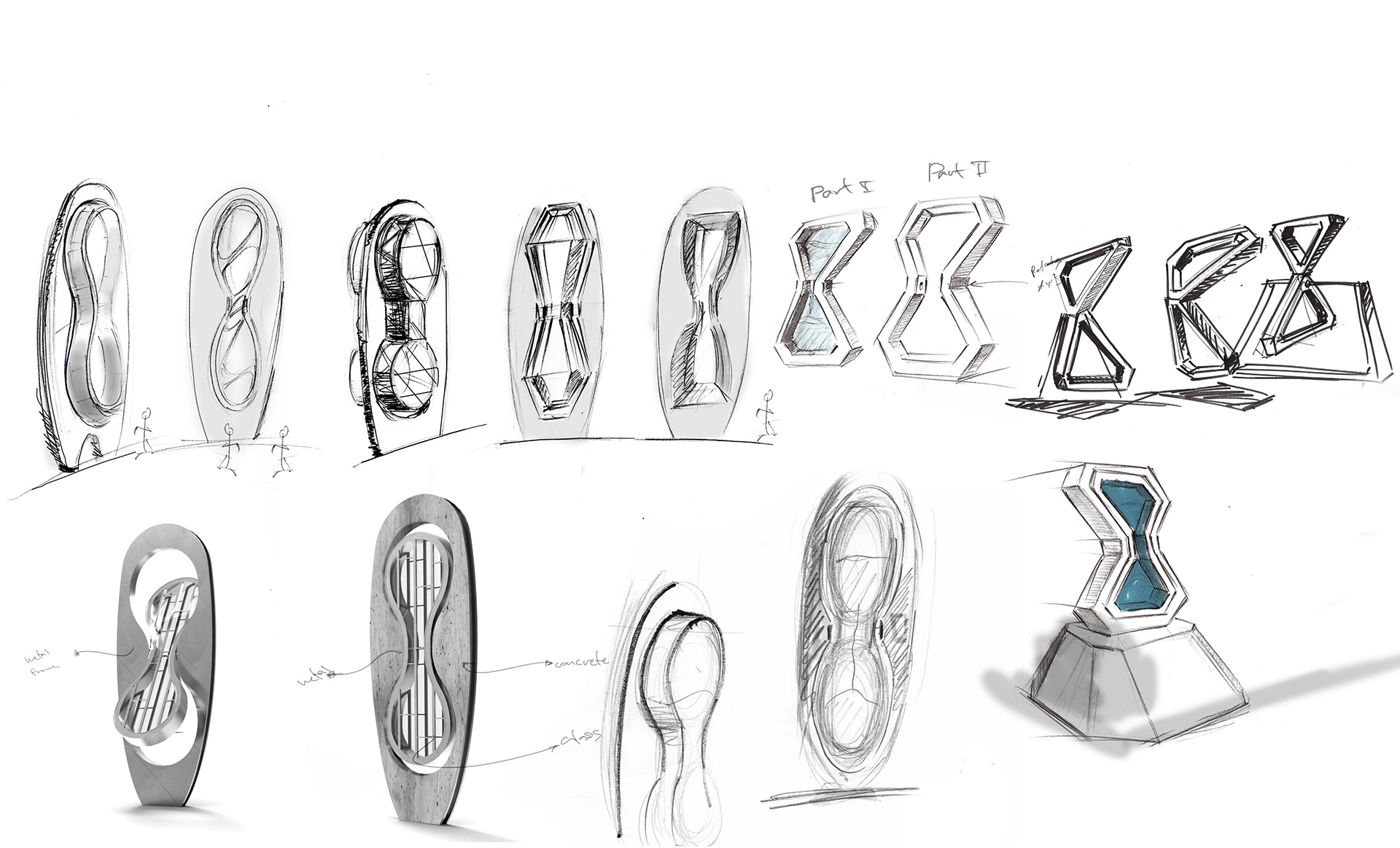 Daniel Pearlman，Hourglass monument，Architectural design，Environmental sculpture design，Hourglass Monument，