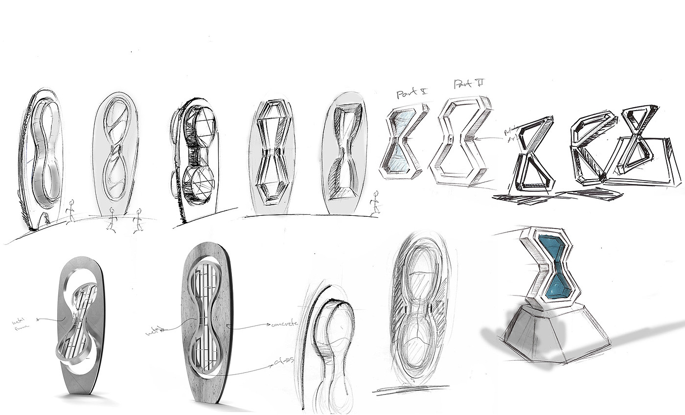 Daniel Pearlman，Hourglass monument，Architectural design，Environmental sculpture design，Hourglass Monument，