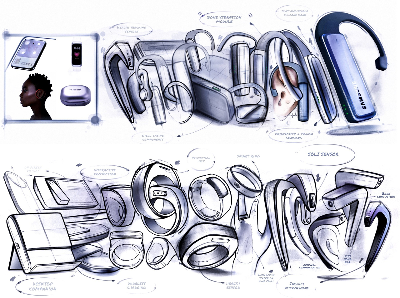 Yash Saboo，Galaxy Air Headset，product design，galaxy，