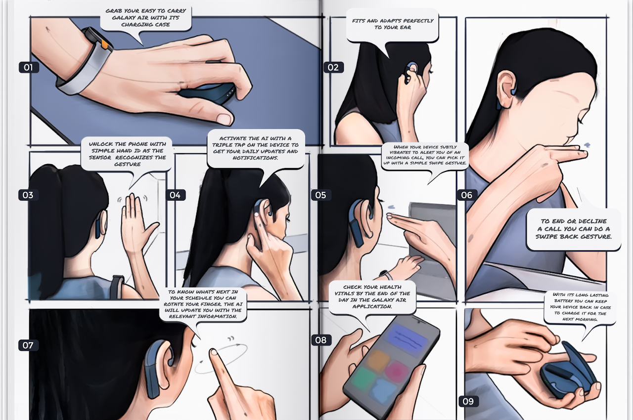 Yash Saboo，Galaxy Air Headset，product design，galaxy，