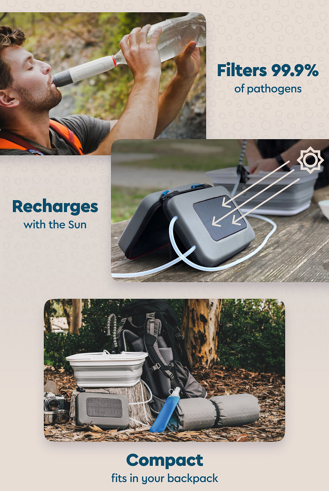 Portable water purifier，GoSun Flow，Portable，solar energy，energy conservation，multi-function，GoSun Inc.，