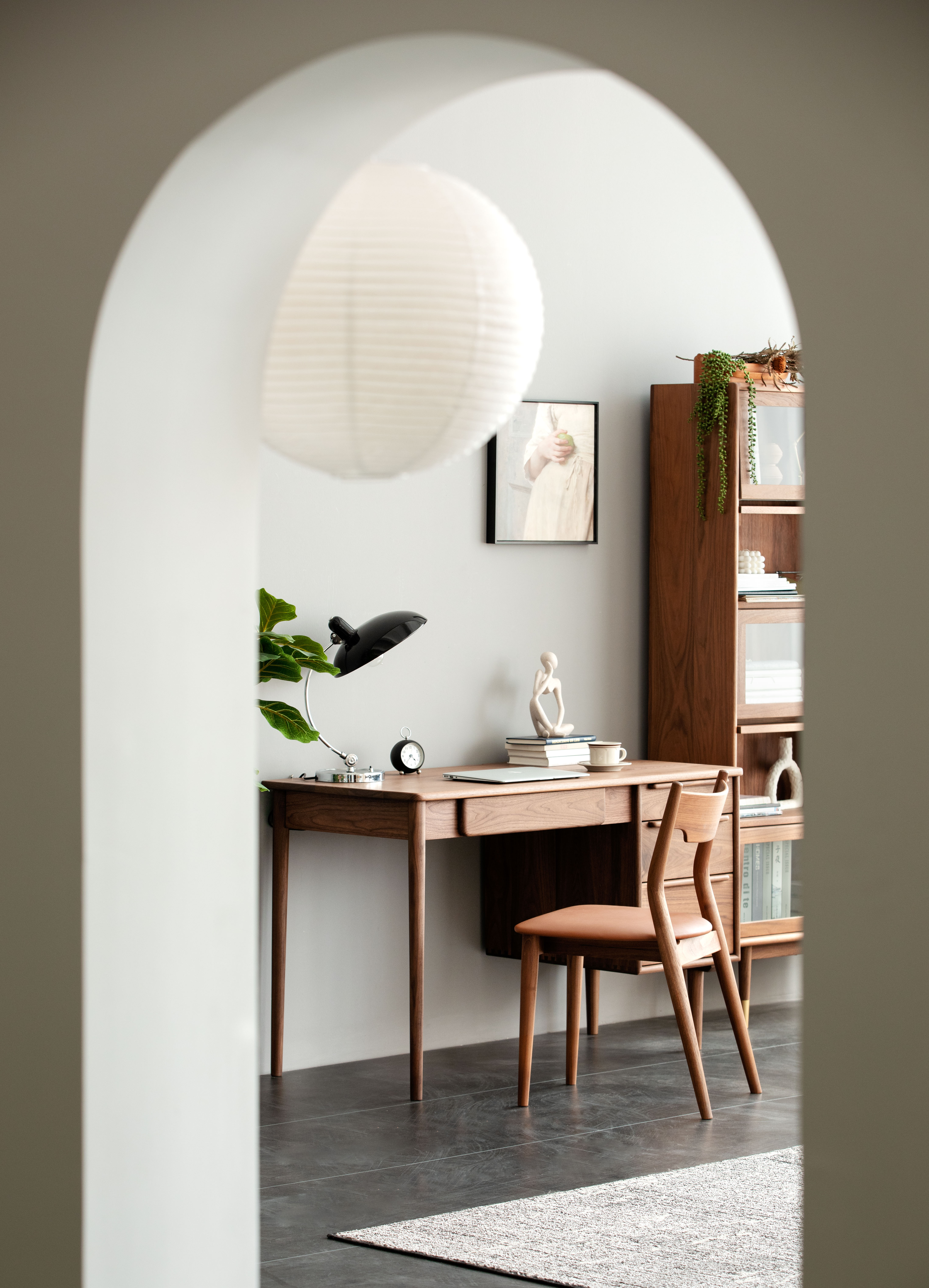 furniture design ，Solid wood furniture，Black walnut furniture，desk，