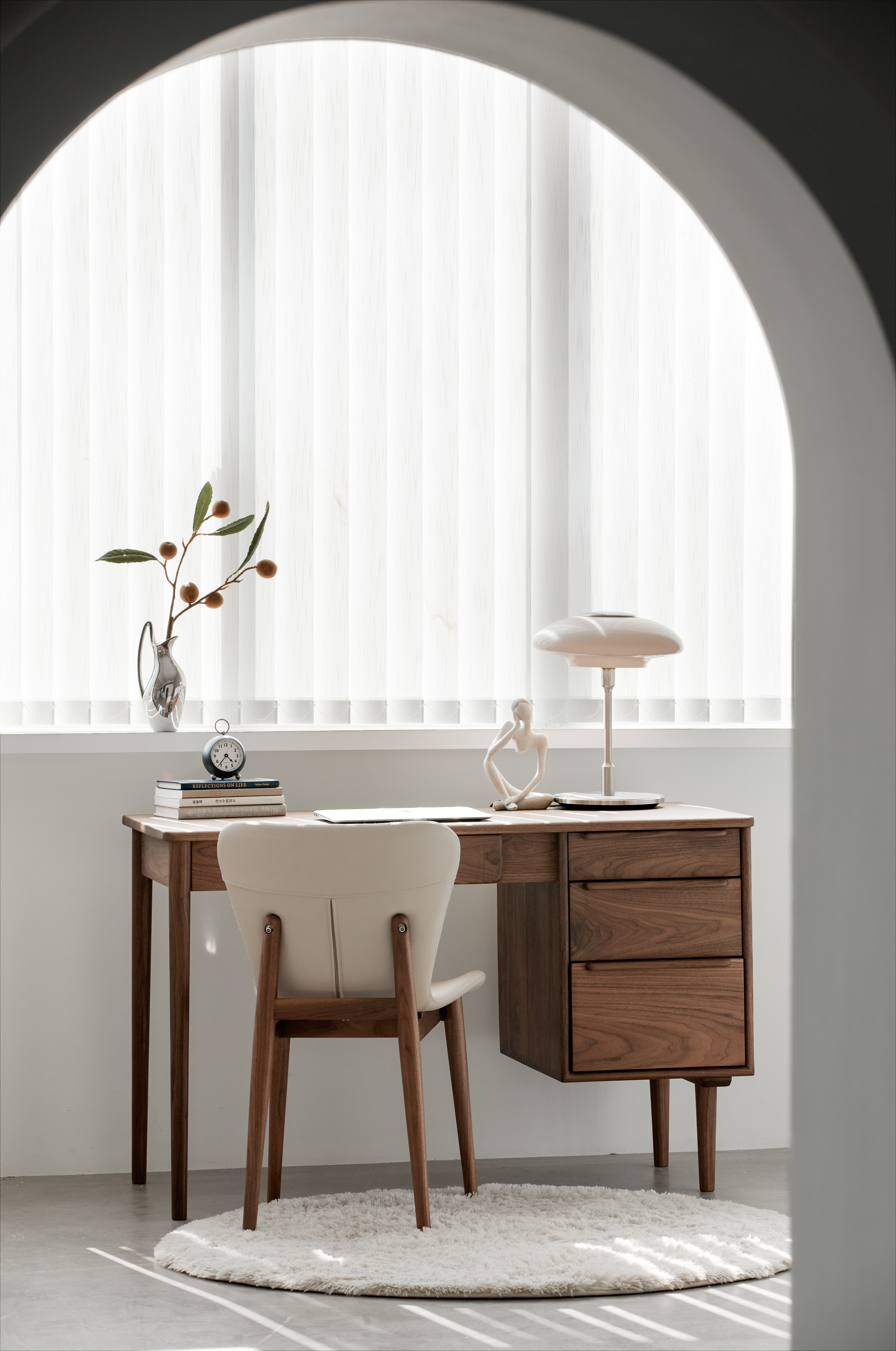 furniture design ，Solid wood furniture，Black walnut furniture，desk，