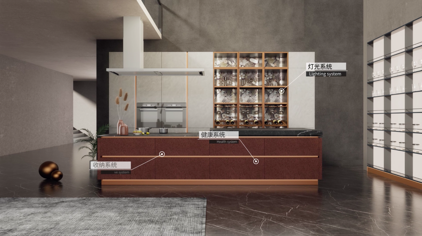 Home Furnishing，cupboard，Craft sheet，three-dimensional animation，product，Zhibang Home，