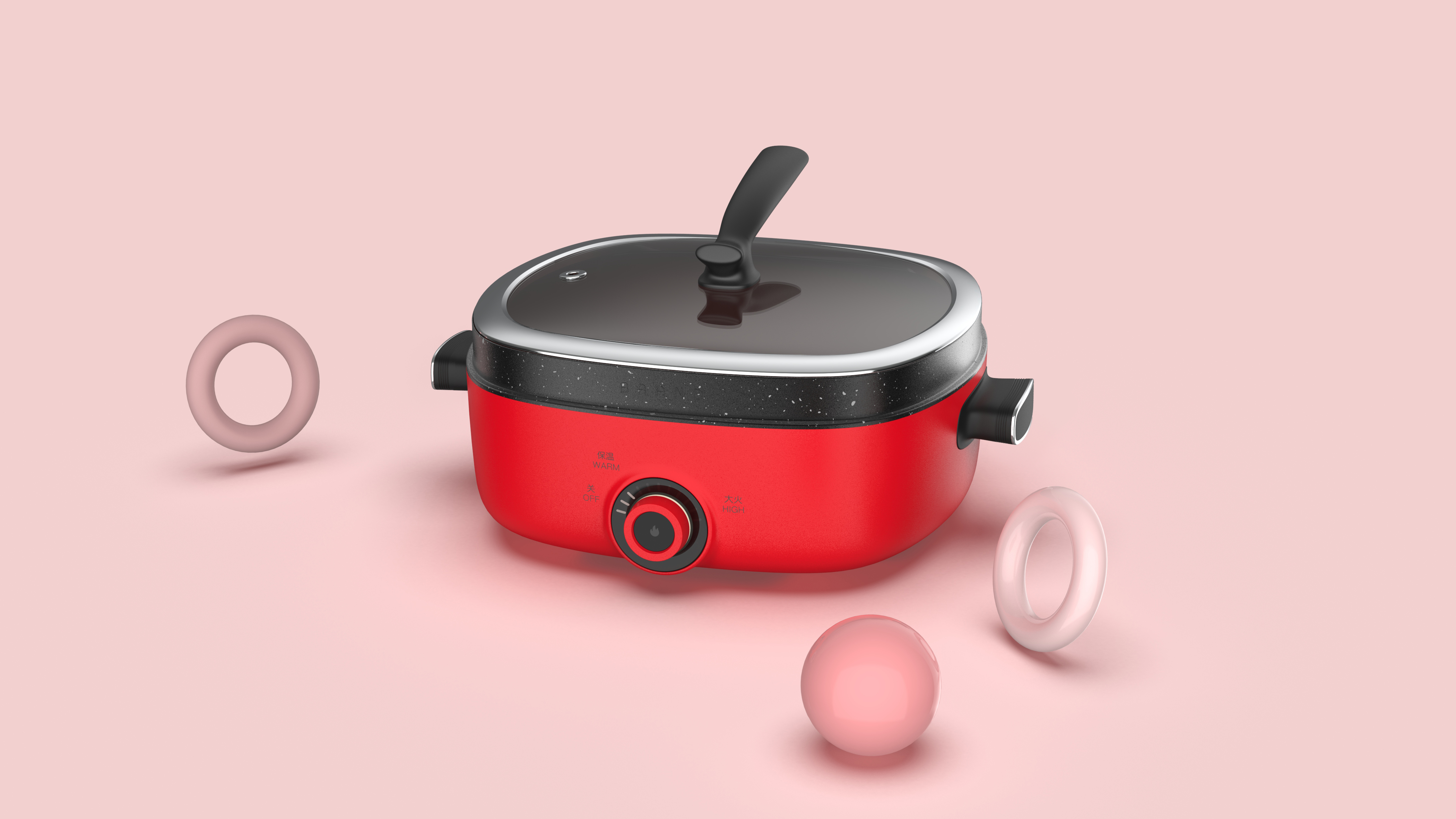 household electrical appliances，Kitchen supplies，Electric Hot pot，Electromagnetic furnace，industrial design，product design，