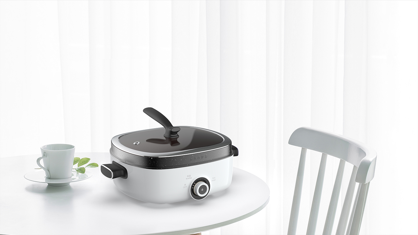 household electrical appliances，Kitchen supplies，Electric Hot pot，Electromagnetic furnace，industrial design，product design，
