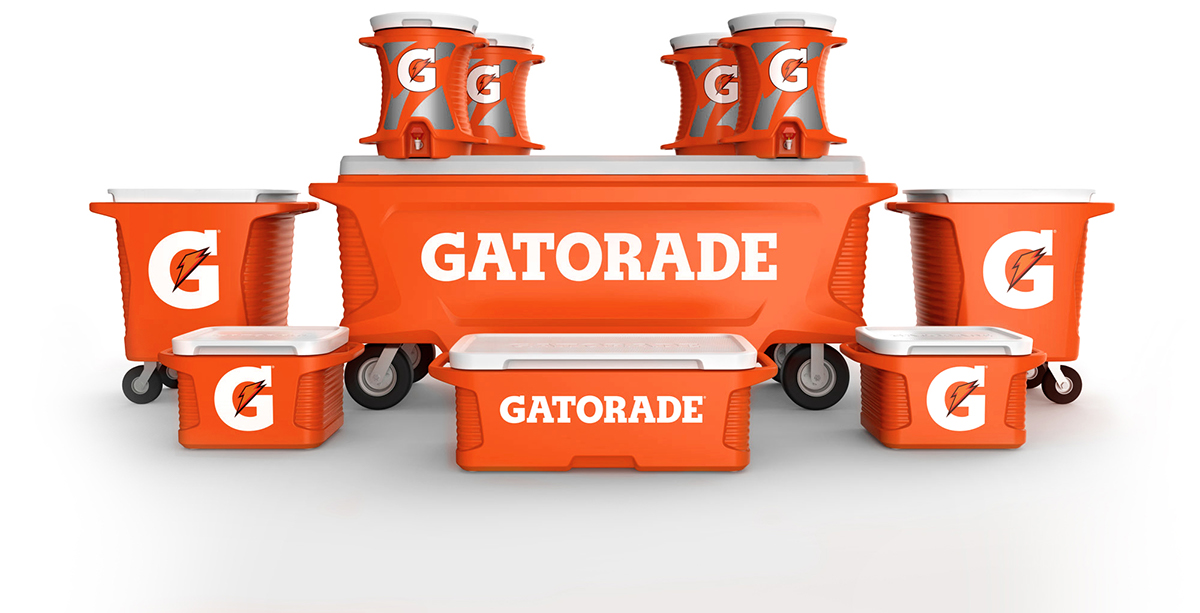 advertisement，product design，Gatorade Bottle，bucket，
