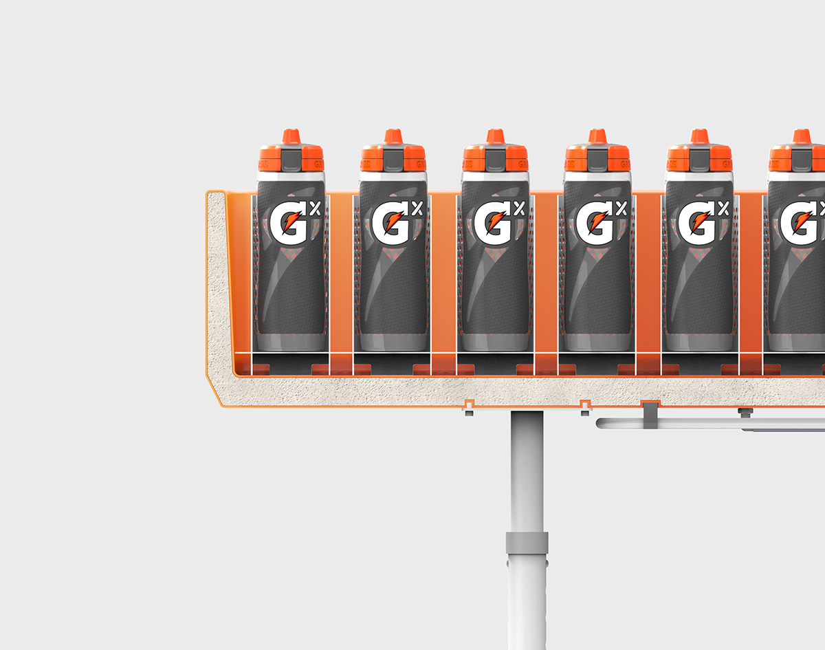 advertisement，product design，Gatorade Bottle，bucket，