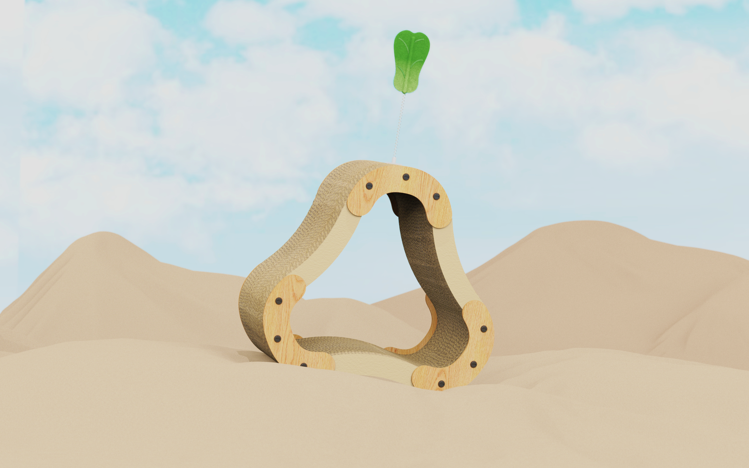 Cat grab board, geometric figure, simple, pictogram，