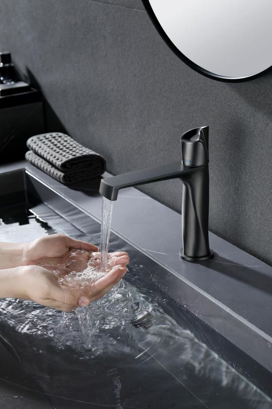 Bathroom cabinet faucet，Small waterfall，Big shower，Series products，