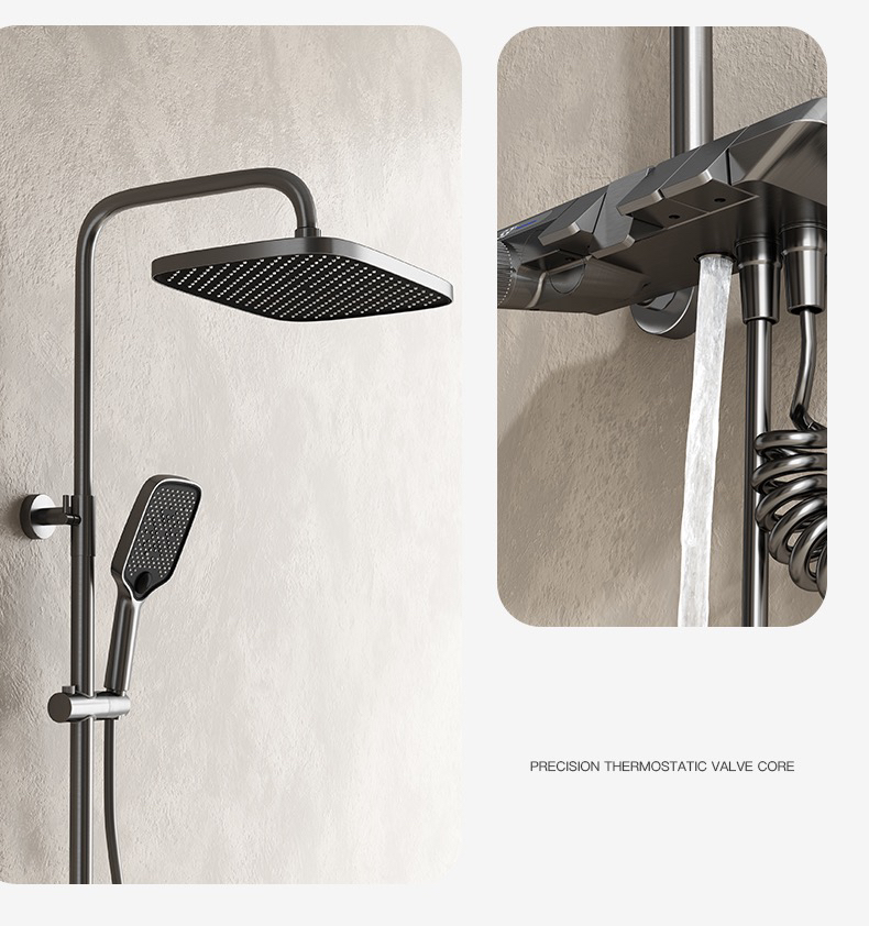 Piano shower，Digital display，four functions，
