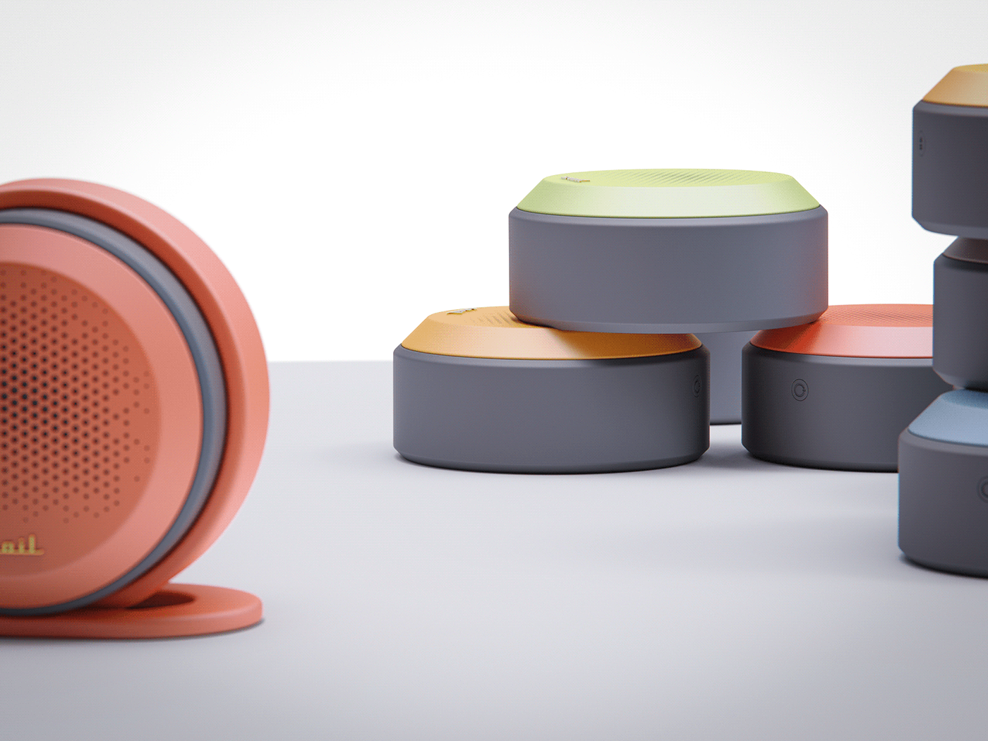 Mobile phone bracket，Bluetooth speaker，product design，exquisite，Appearance design，Snail，