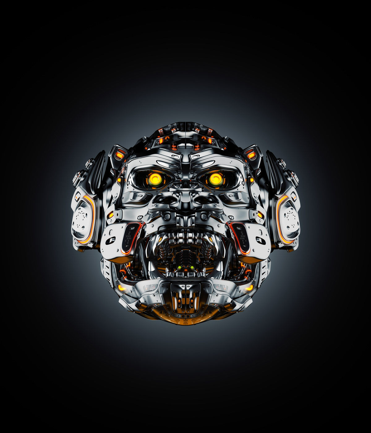 animal，Futurist，gorilla，Metal，robot，science fiction，NFT，