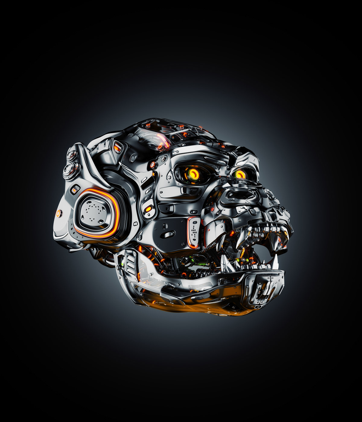 animal，Futurist，gorilla，Metal，robot，science fiction，NFT，