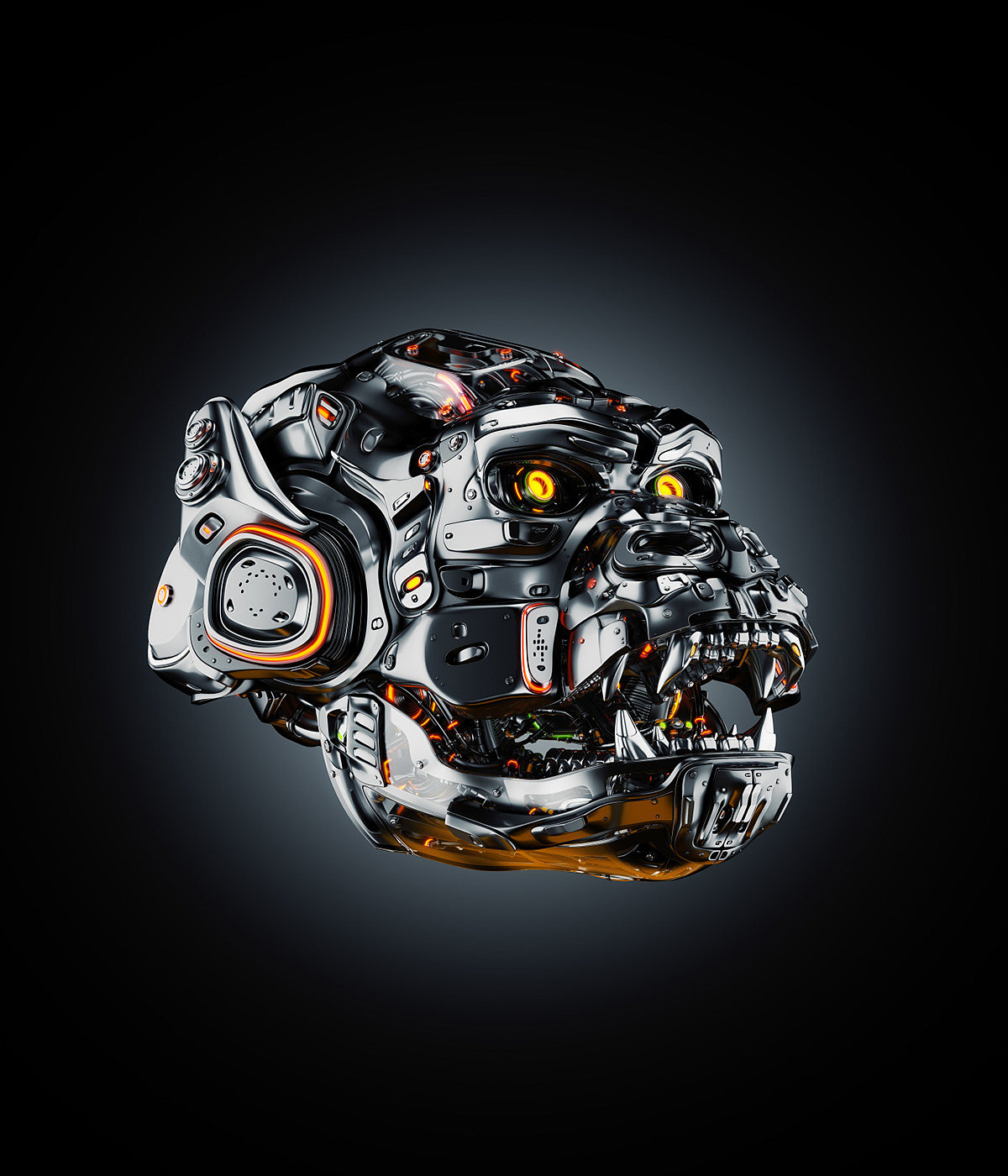 animal，Futurist，gorilla，Metal，robot，science fiction，NFT，