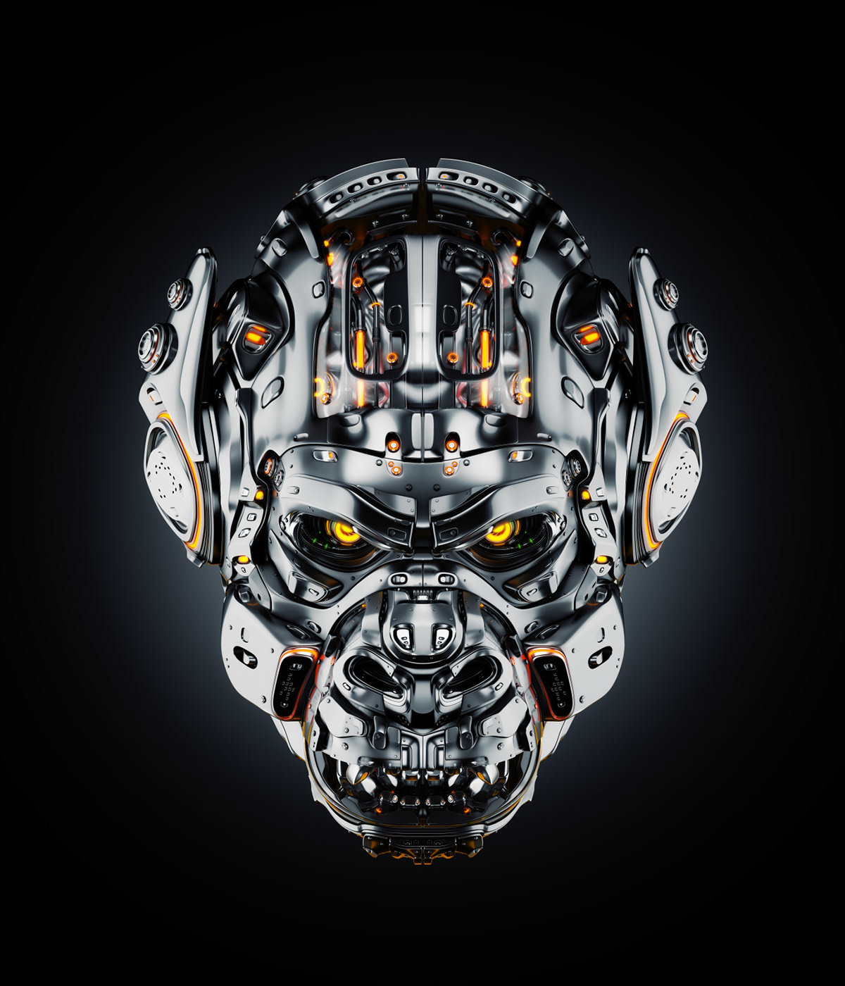 animal，Futurist，gorilla，Metal，robot，science fiction，NFT，