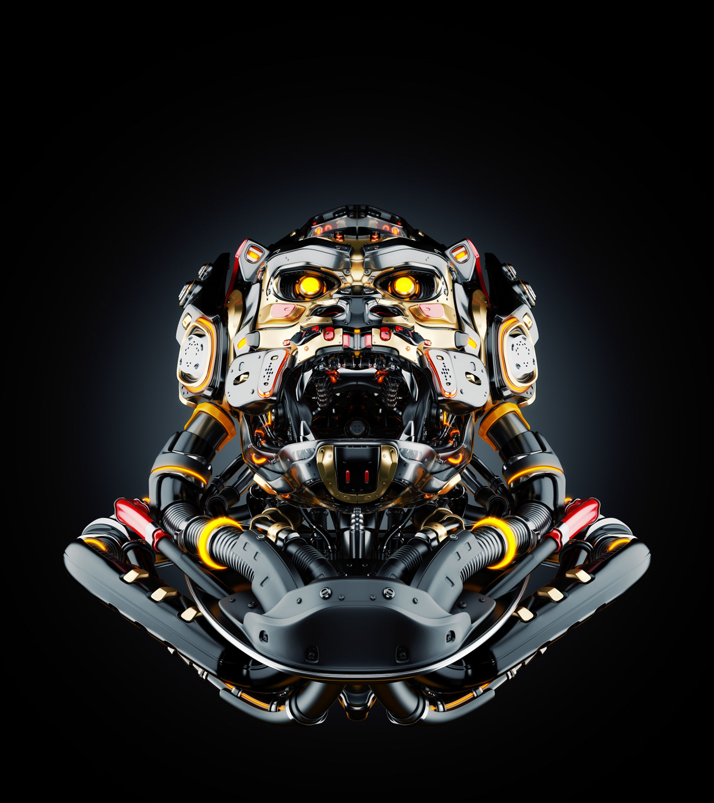 animal，Futurist，gorilla，Metal，robot，science fiction，NFT，