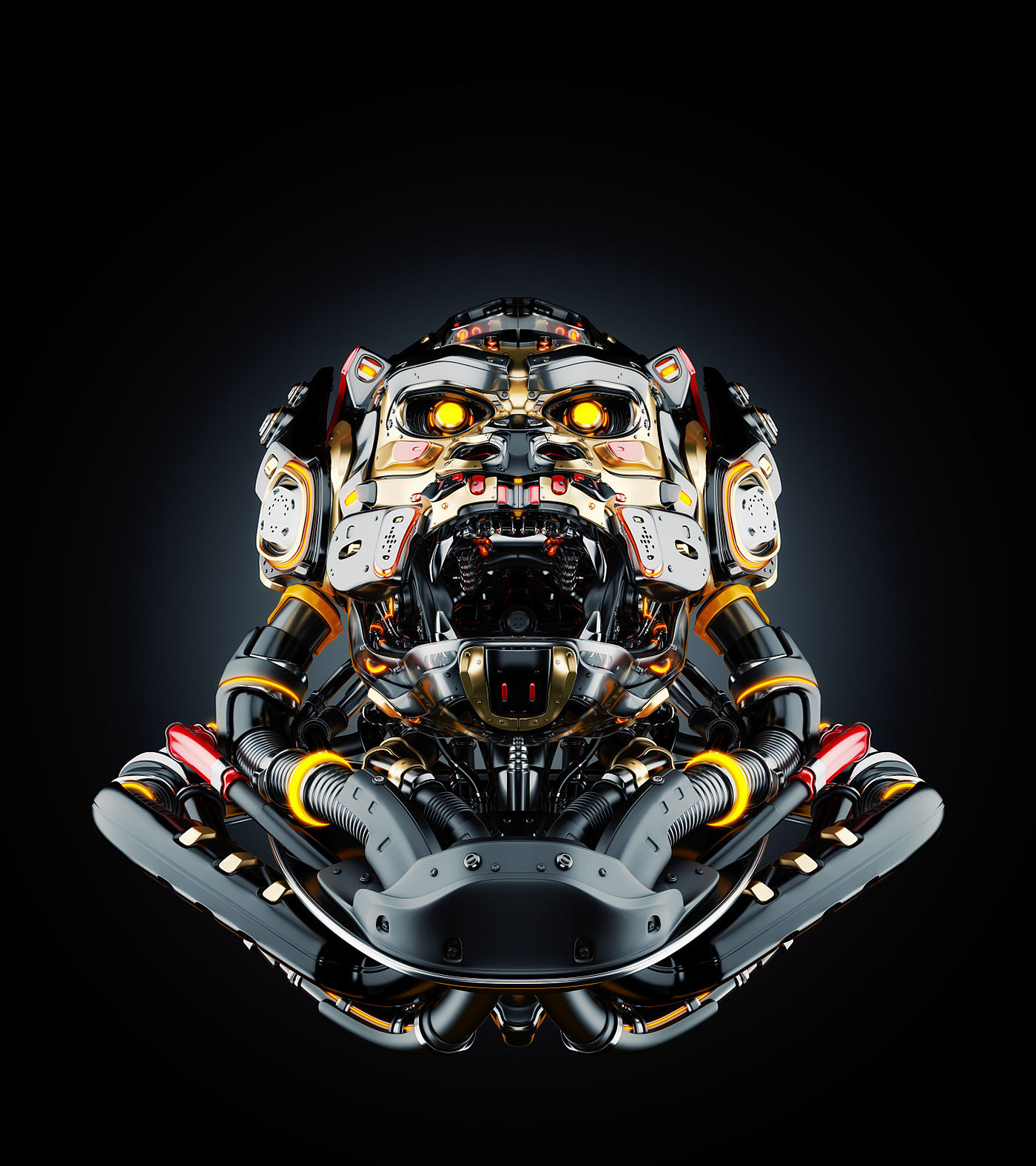 animal，Futurist，gorilla，Metal，robot，science fiction，NFT，