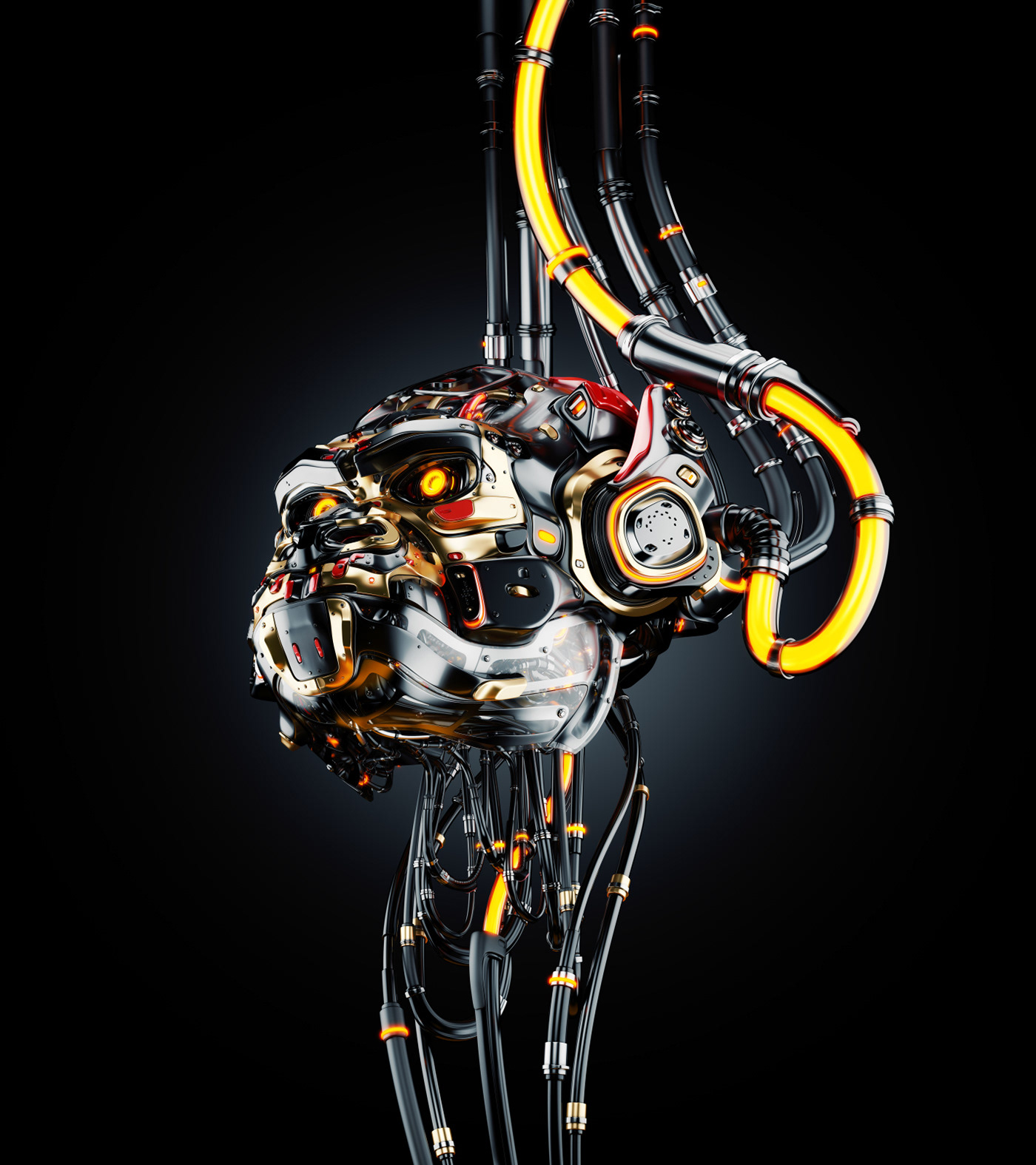 animal，Futurist，gorilla，Metal，robot，science fiction，NFT，