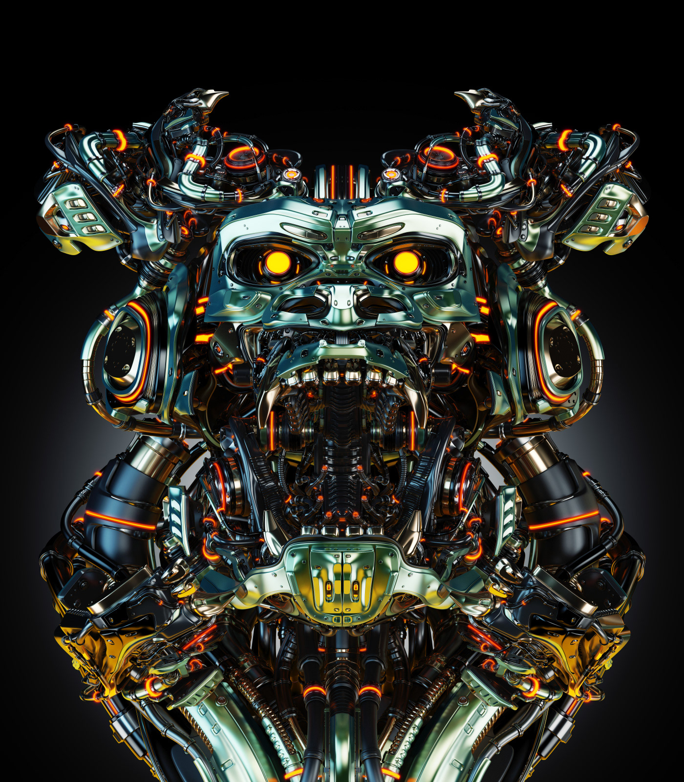 animal，Futurist，gorilla，Metal，robot，science fiction，NFT，