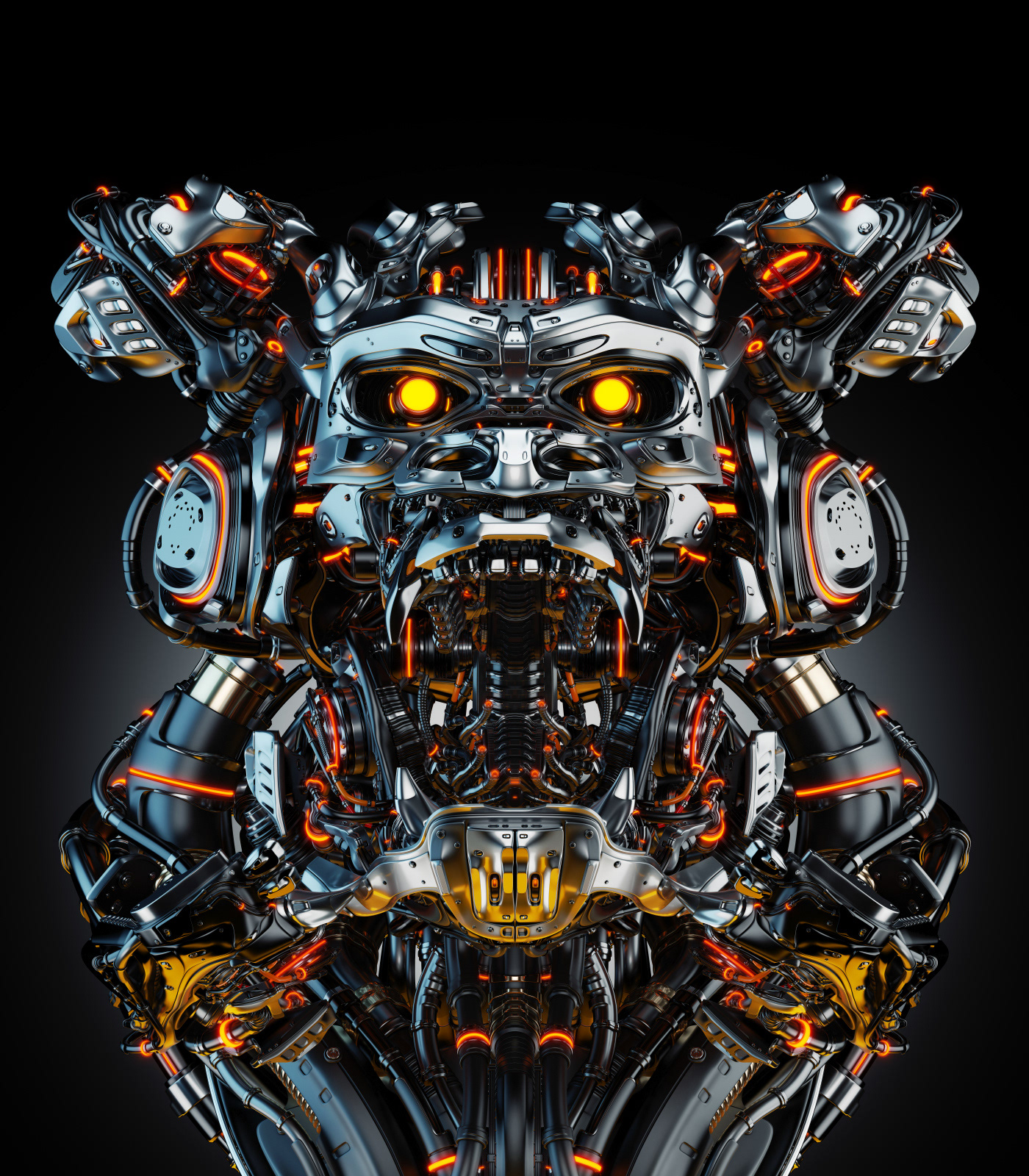 animal，Futurist，gorilla，Metal，robot，science fiction，NFT，