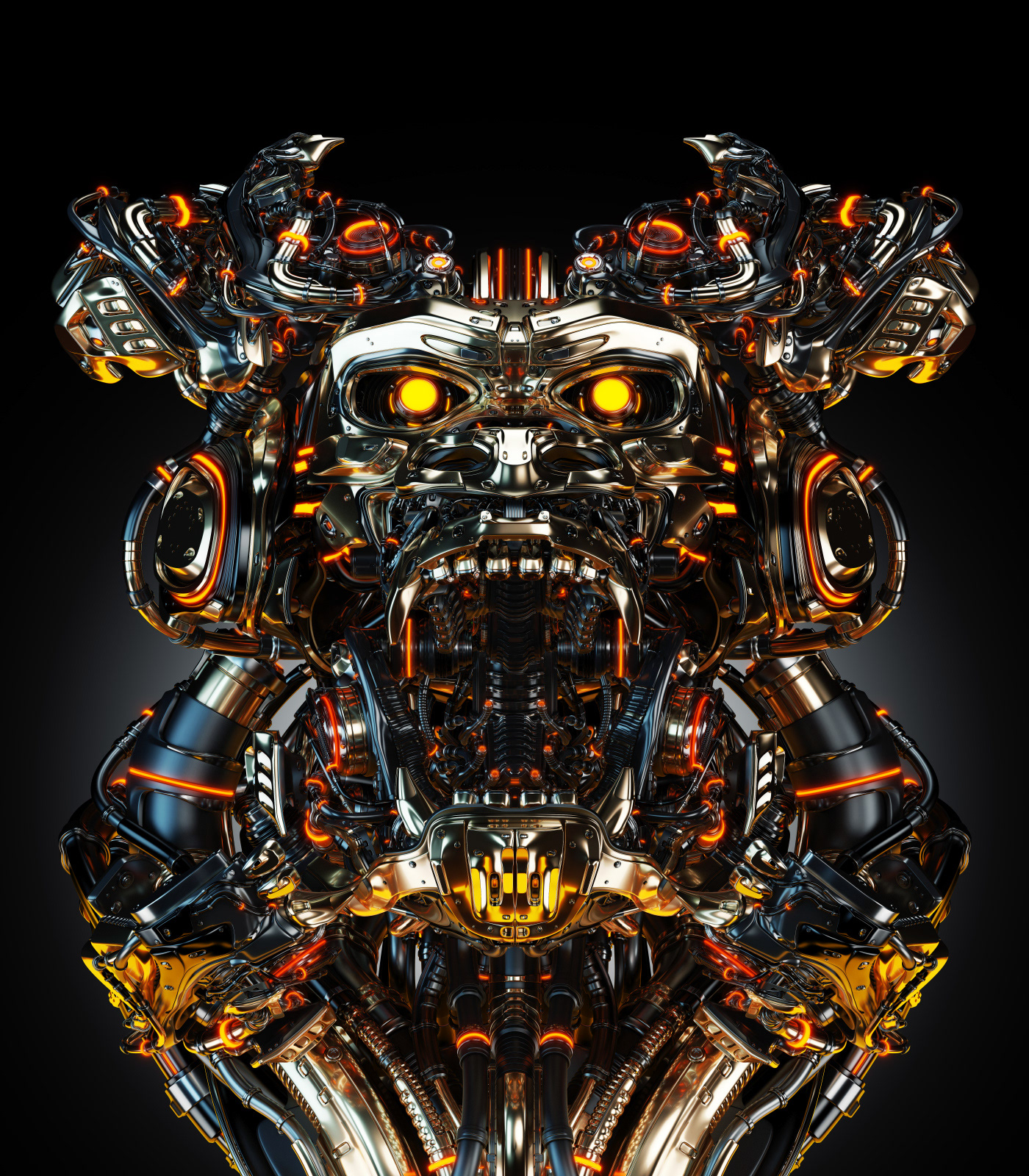 animal，Futurist，gorilla，Metal，robot，science fiction，NFT，