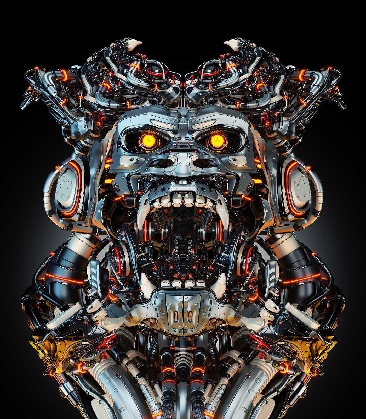 animal，Futurist，gorilla，Metal，robot，science fiction，NFT，