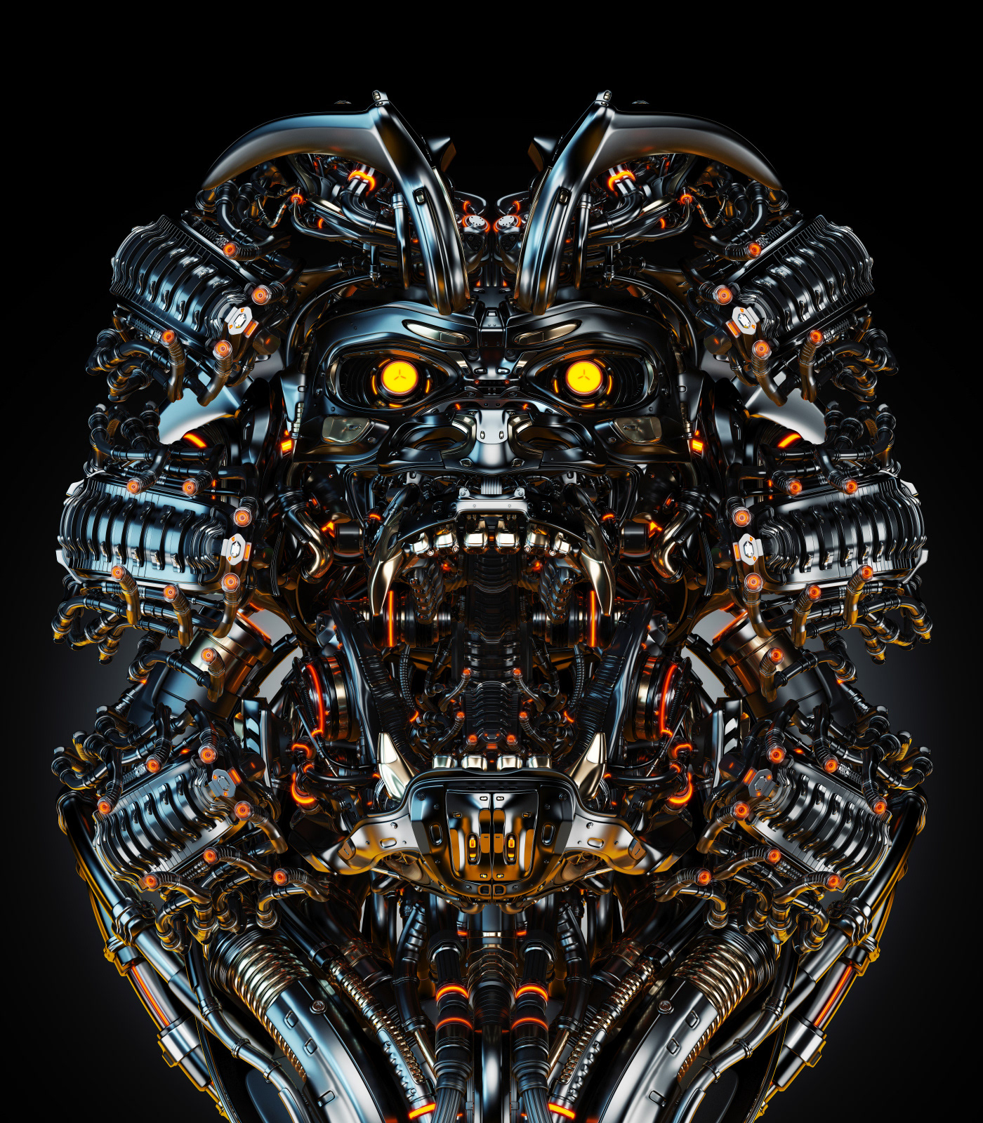 animal，Futurist，gorilla，Metal，robot，science fiction，NFT，