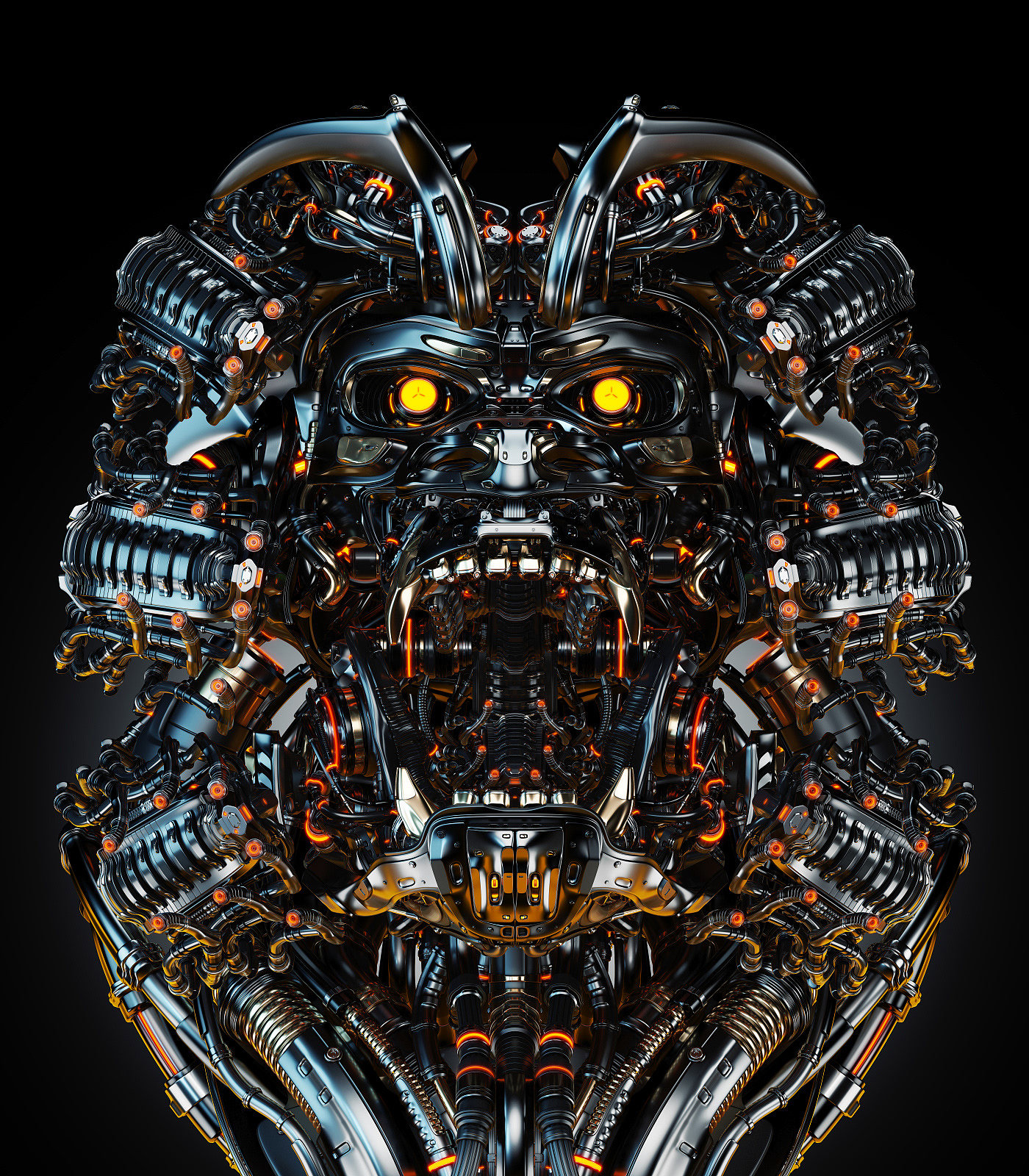 animal，Futurist，gorilla，Metal，robot，science fiction，NFT，