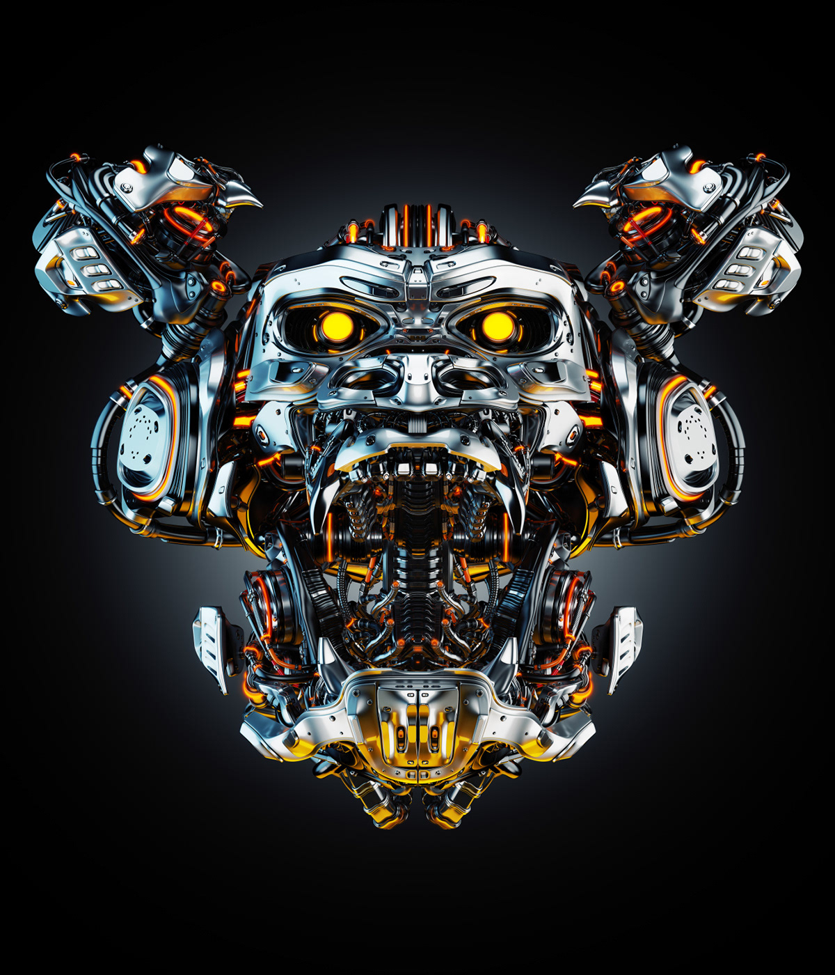 animal，Futurist，gorilla，Metal，robot，science fiction，NFT，