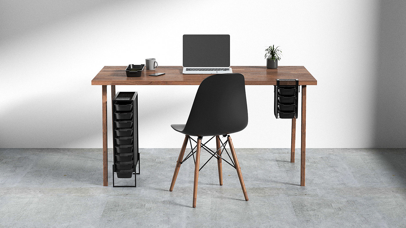 办公桌，产品设计，精简，外观设计，