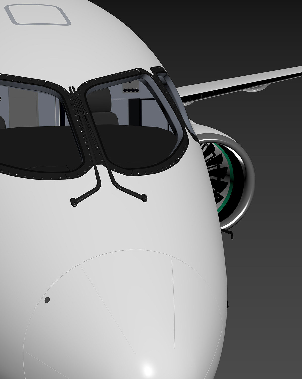 3D model，Aircraft，Appearance design，Airbus A220-300，