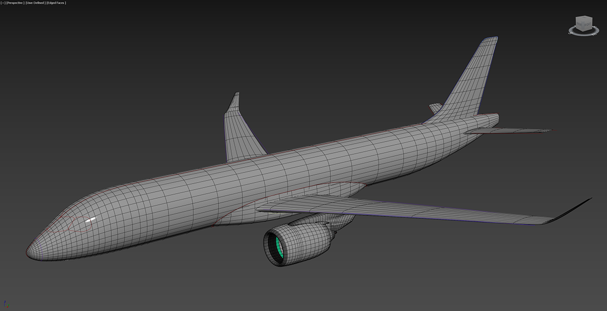 3D model，Aircraft，Appearance design，Airbus A220-300，