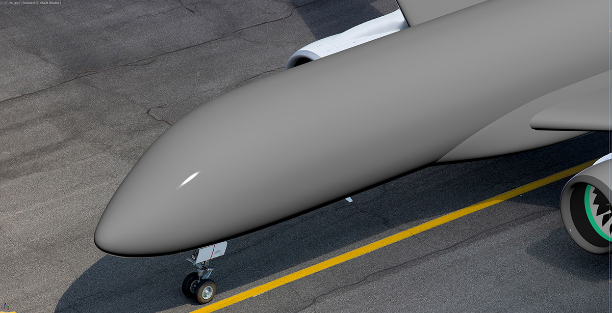 3D model，Aircraft，Appearance design，Airbus A220-300，