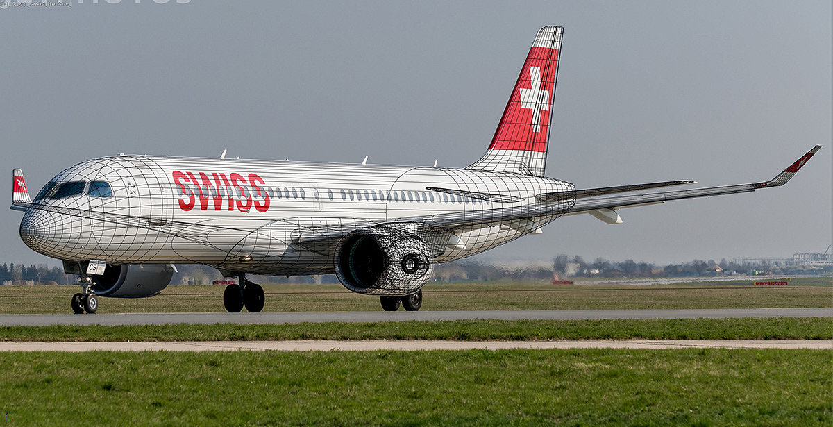 3d模型，客机，外观设计，Airbus A220-300，